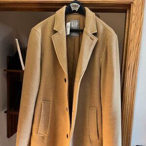 Gap Men's Camel Tan Cashmere Blend Trench Coat